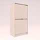 Ikea BISSA shoe cabinet with 2 compartments - 3DOcean Item for Sale