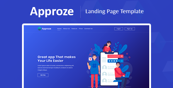 Approze – Bootstrap 4 Responsive Startup and Web App HTML Template