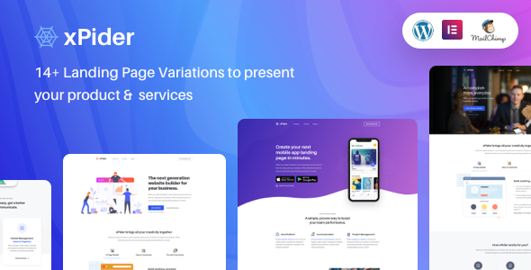 xPider | WordPress App Landing Page