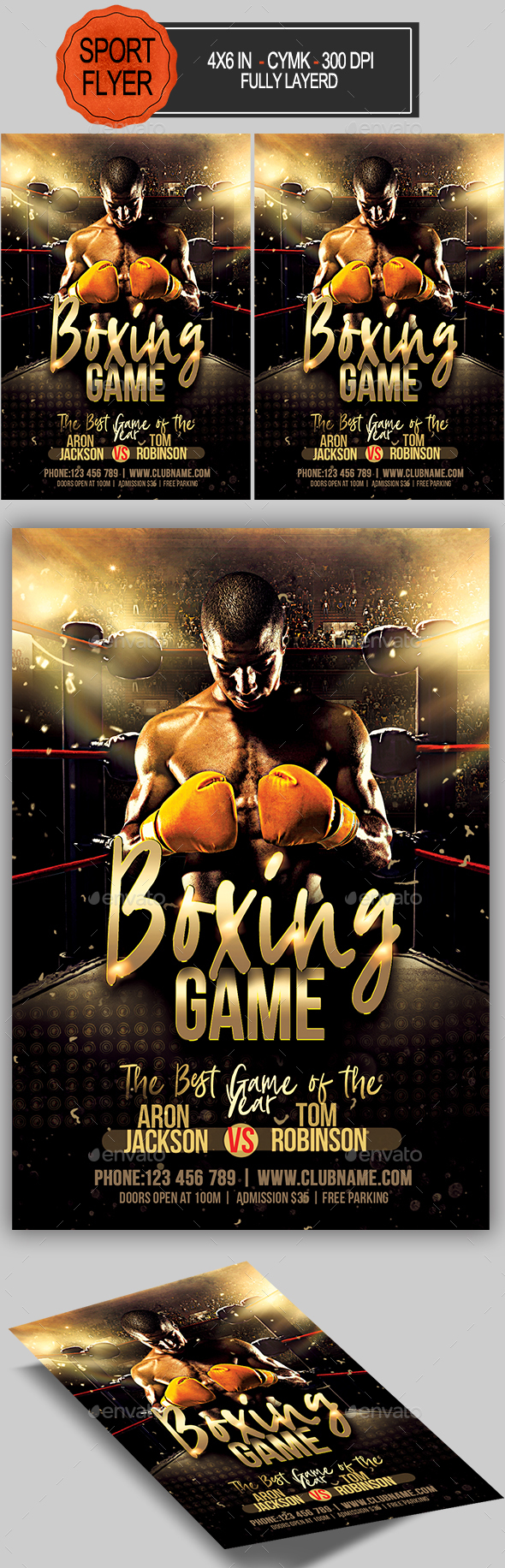 Boxing Game Flyer