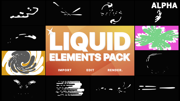 Liquid Motion Elements And Transitions | Motion Graphics Pack