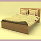 Ikea MALM bed 3D model Low-poly - 3DOcean Item for Sale