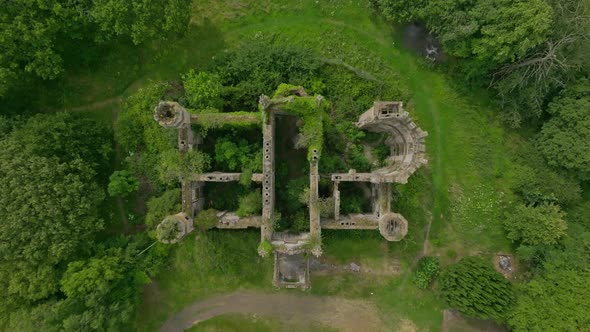 Fast Decent Looking Down On Cambusnethan Priory Ruins