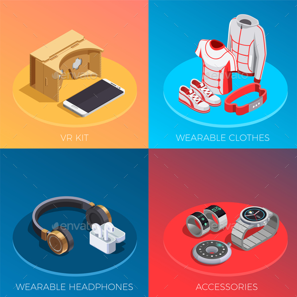 Wearable Technology Isometric Concept