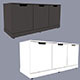Ikea NORDLI chest 2in1 Low-poly - 3DOcean Item for Sale