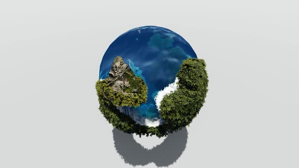 Earth with seas and islands