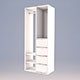 Ikea SUNDLANDET open wardrobe - 3DOcean Item for Sale