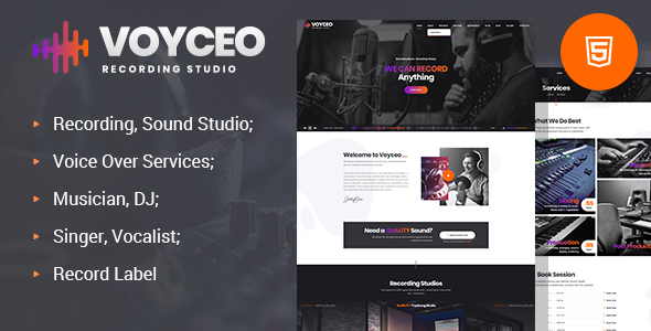 Voyceo - Recording Studio HTML Template