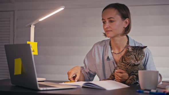 Stressed Mother Working in Home Office Quarantine Concept