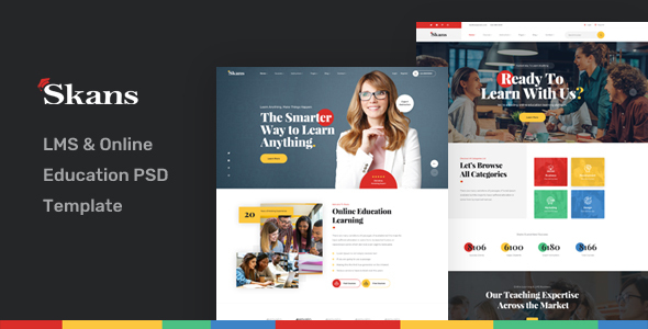 Skans - LMS & Online Education PSD Template