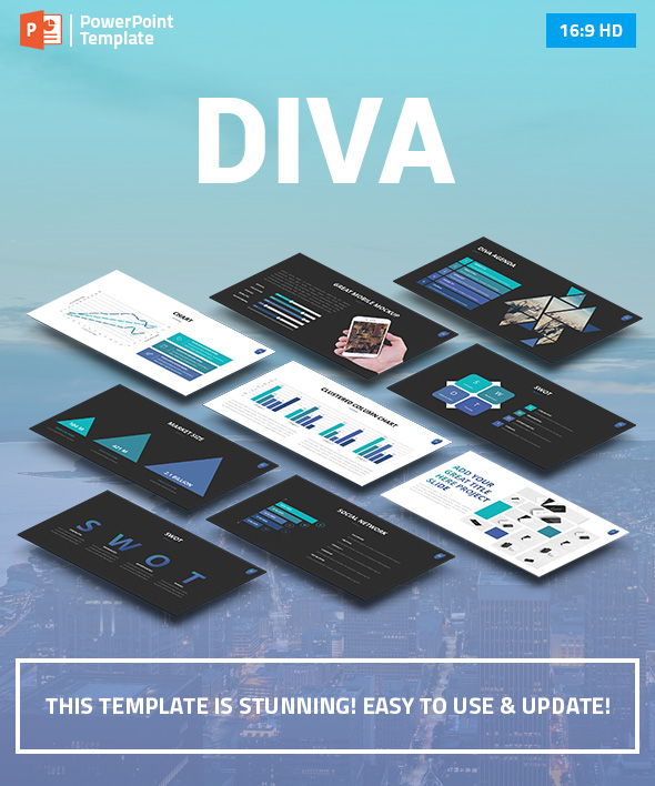 DIVA - Marketing PowerPoint Pitch Deck
