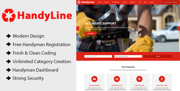 Handyline - Handyman Listing Directory CMS