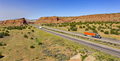 Vehicle and Truck Traffic Travel Along Interstate 40 in New Mexico - PhotoDune Item for Sale