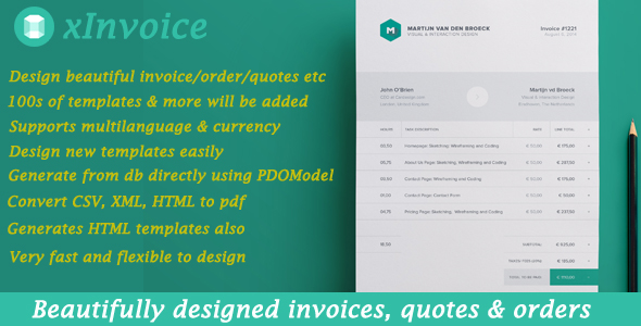 xInvoice - Generate beautifully designed invoices dynamically