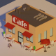 Low Poly Cafe - 3DOcean Item for Sale