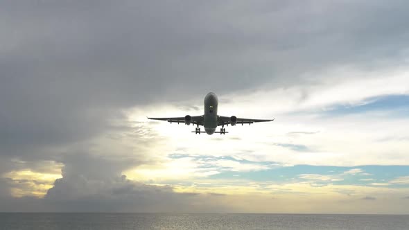 Plane Slowly Flies Overhead