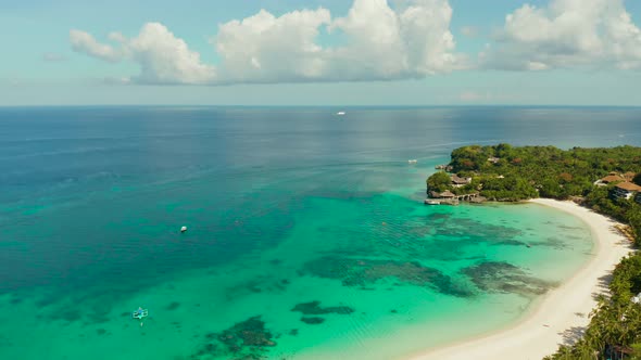 Boracay Island with White Sandy Beach Philippines