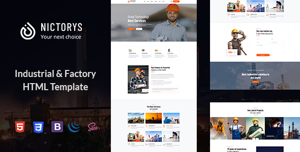 Industry & Industrial HTML Template - Nictorys