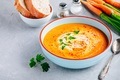 Carrot and pumpkin cream soup with parsley - PhotoDune Item for Sale