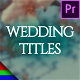 Elegant Wedding Titles - VideoHive Item for Sale