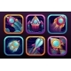 App Icons with Flying Rockets Space Wars Game - GraphicRiver Item for Sale