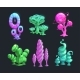Shiny Fantasy Alien Plants - GraphicRiver Item for Sale