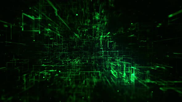 Technology Information Background Loop Green