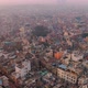 India, Delhi city center slums roofs aerial 4k drone footage, evening dusk - VideoHive Item for Sale