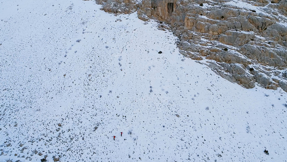 Climbers Of Winter Mountains