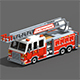 Voxel Fire Truck - 3DOcean Item for Sale
