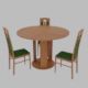 Round dining table and chairs - 3DOcean Item for Sale