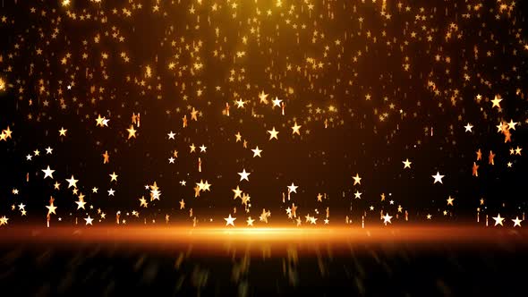 Falling Golden Particles Star Background 60fps 4k