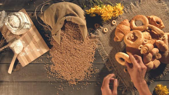 Sweet Baking Made of Wheat Flour