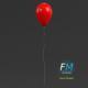 Balloon with a string - 3DOcean Item for Sale