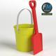 Beach bucket and shovel set - 3DOcean Item for Sale