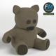 Burlap teddy bear - 3DOcean Item for Sale