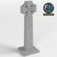 Celtic cross gravestone - 3DOcean Item for Sale