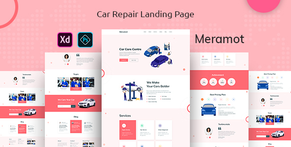 Meramot - Car Repair Landing Page