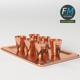 Copper shot glasses on a tray - 3DOcean Item for Sale