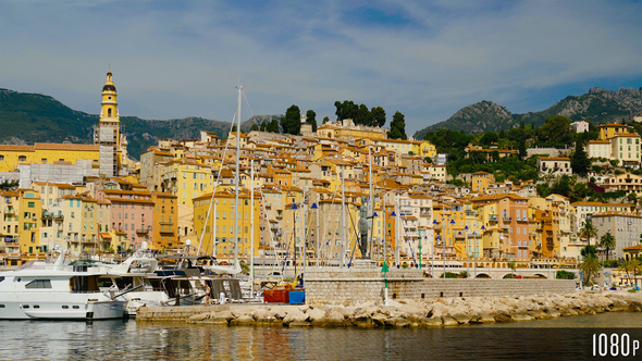 Menton Town in France