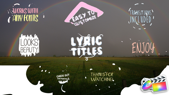 Cartoon Lyric Titles | FCPX alt