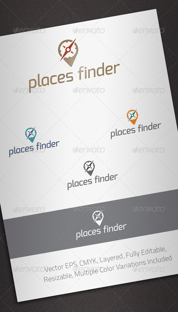 Places Finder Logo Template