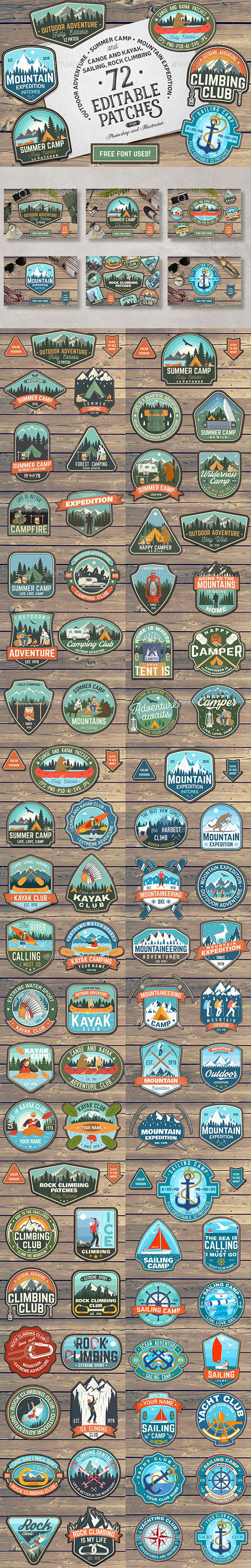 72 Badge Graphics in One Bundle Part.4