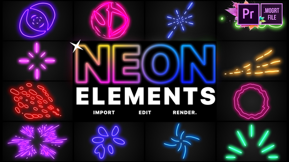 Neon Elements | Premiere Pro MOGRT