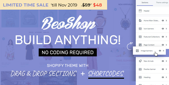 BeoShop - Drag &amp; Drop Responsywny motyw Shopify