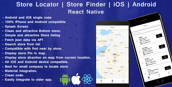 React native Store finder - Locator for iOS and android React