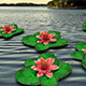 Water Lily Low-poly 3D model - 3DOcean Item for Sale