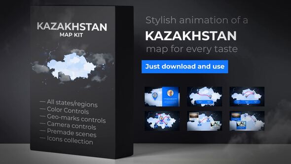 Kazakhstan Map - Republic of Kazakhstan Map Kit