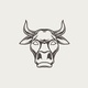 Black and White Bull Head - GraphicRiver Item for Sale