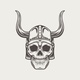 Scull in Horned Helmet - GraphicRiver Item for Sale